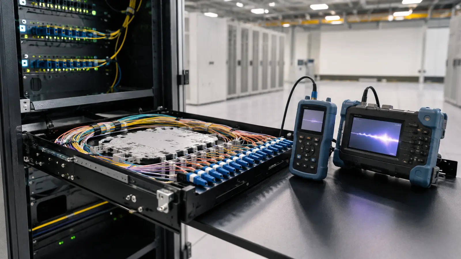 Fiber optik ek kaseti, OTDR ve kablolama ekipmanları